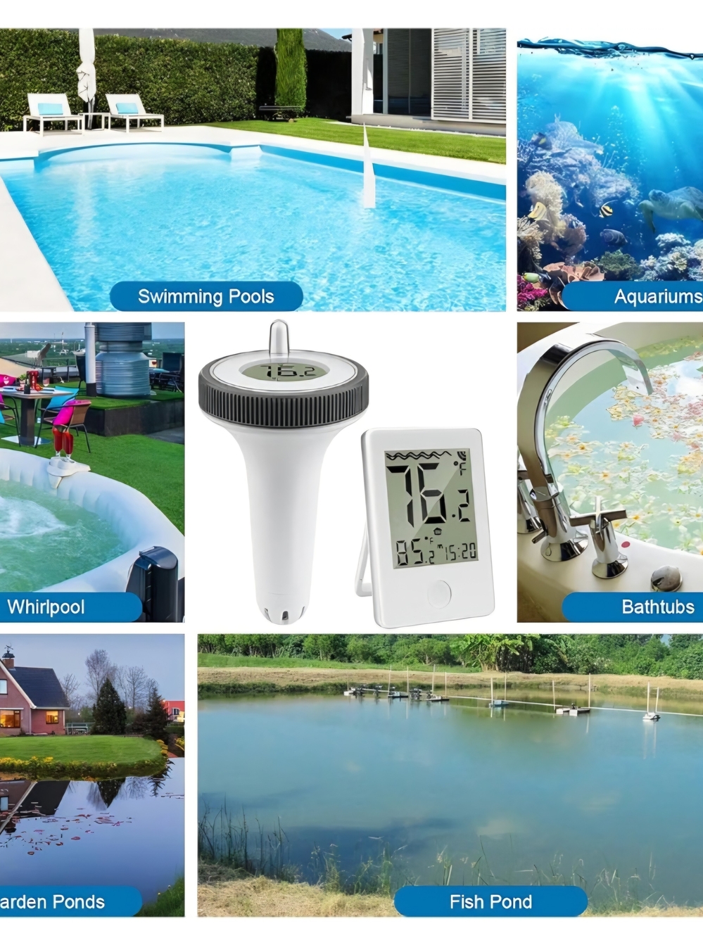 Digital Floating Pool Thermometer with Wireless Display - Picture 2 of 6